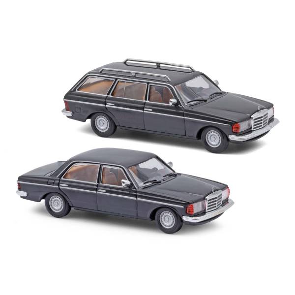 BUSCH 46986 - MB W123 Limo & T Mod schwarz H0